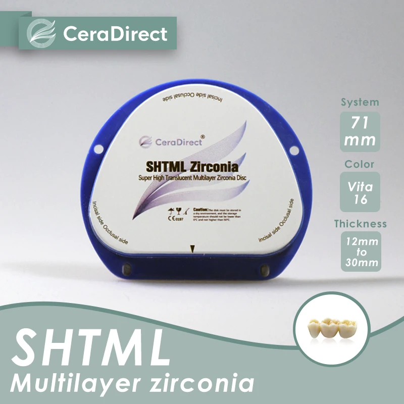 Ceradirect SHT-ML multilayer AG system (71mm) thickness 18mm  for dental lab CAD/CAM