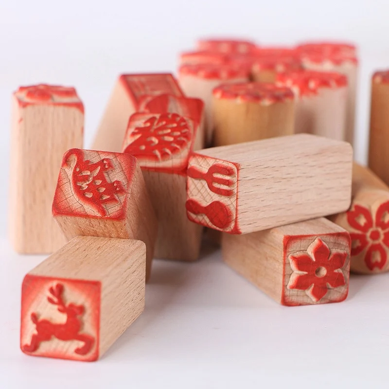 

Wooden Cake Tools Small Pattern Embossing Mold Decorating Cupcake Dessert Seal Stamp chocolate Fondant Cake Tool Mould