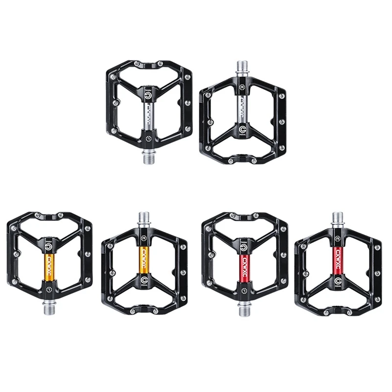 

CXWXC Mountain Bike Pedals Flat Bike Pedals 3 Sealed Bearings Bicycle Pedals Platform Black