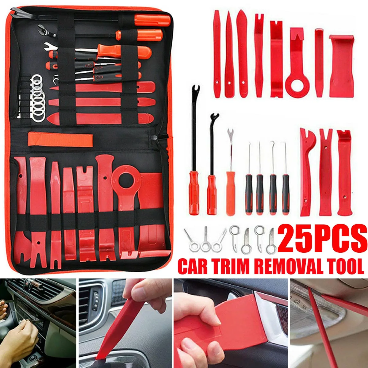

Car Audio Disassembly Tool Kit Auto Car Radio Panel Door Clip Panel Trim Dash Audio Removal Installer Pry Kit Repair Tool set