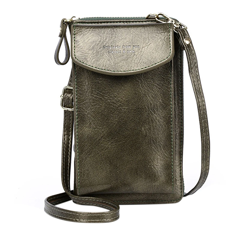 

Mini Crossbody Shoulder Bag Women High Quality Cell Phone Pocket Ladies Purse Fashion Leather Flap Handbags Female