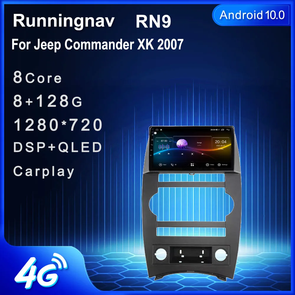 

4G LTE Android For Jeep Commander XK 2007 Car Radio Multimedia Video Player Navigation GPS RDS No Dvd