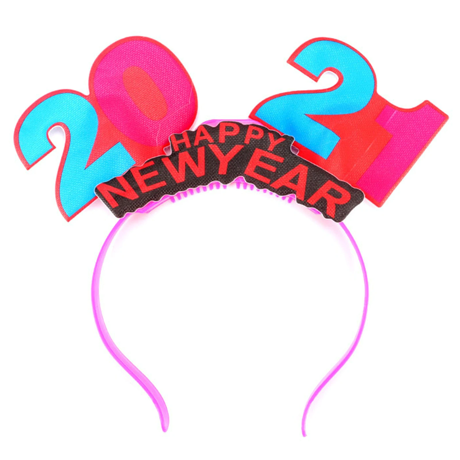 

LED Light Headband Luminous Number 2021 Xmas Head Hoop Luminous Hair Clasp Prop