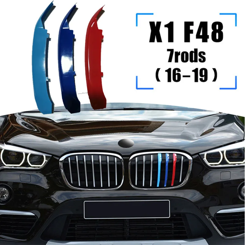ZEMAR 3 шт. ABS для BMW X1 E84 F48 F49 автомобильные гоночные решетчатые полосы накладной