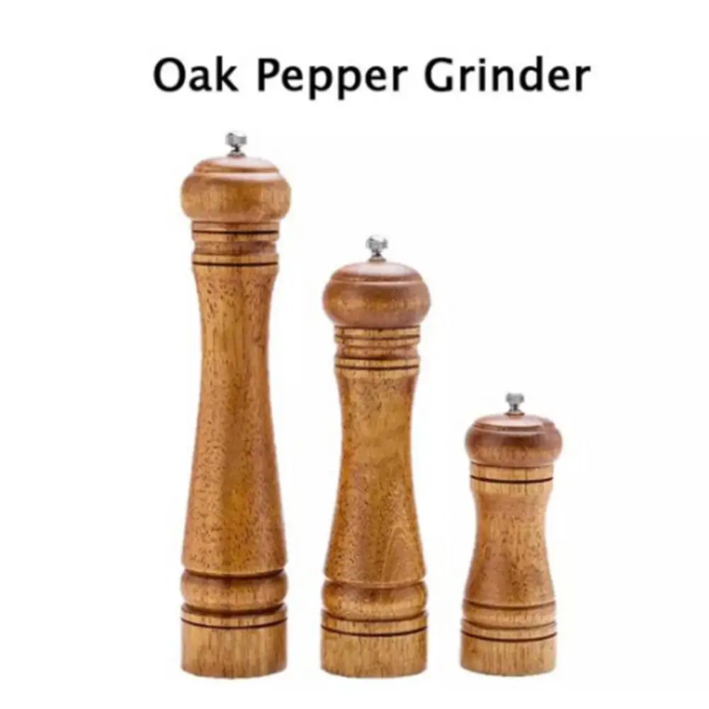 Ручная мельница для перца набор из дубовой соли и шейкеры с регулируемым