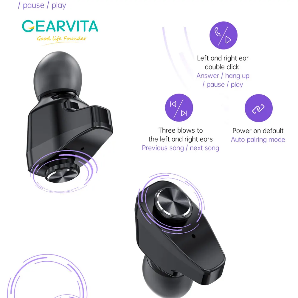 Смарт часы GEARVITA GT69 TWS наушники пульсометр артериальное давление кислород BT