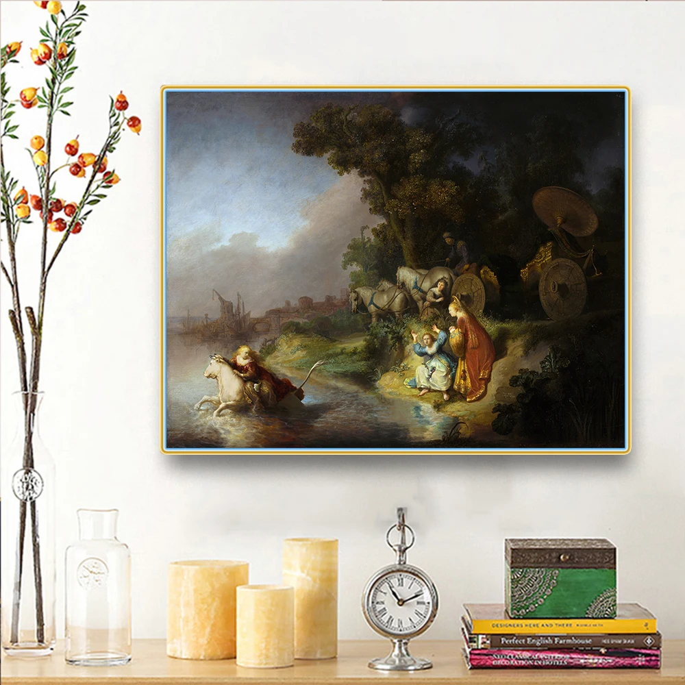 

The Abduction of Europa by Rembrandt Canvas Oil Painting Famous Artwork Poster Picture Wall Decor Home Living room Decoration