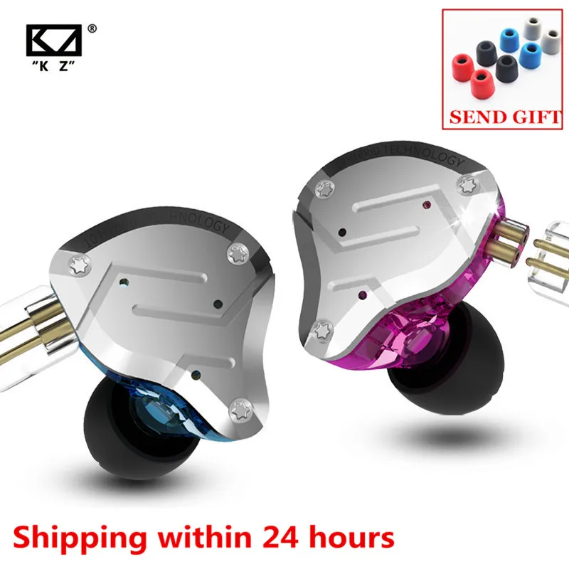 KZ ZS10 PRO 4BA+ 1DD гибридная Hi-Fi металлическая гарнитура наушники-вкладыши Спортивная гарнитура с шумоподавлением AS10 AS16 ZST ZSN ES4 T2 ZSX C12