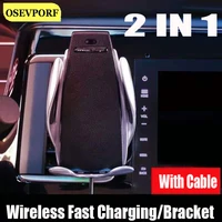 infrared qi fast charging for iphone 12 se 2 11 pro max stands wireless charger car air vent mount phone holeder 2 in 1 brackets