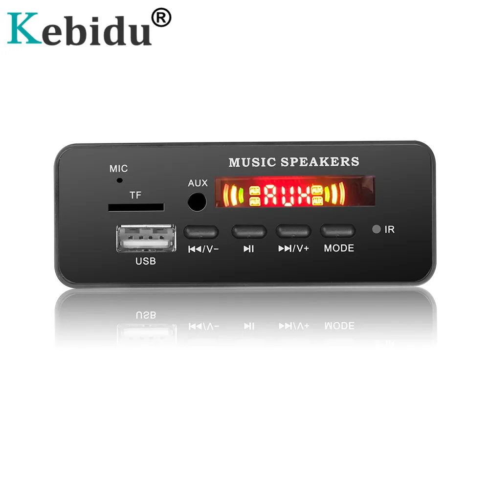 Kebidu беспроводной Bluetooth 5 0 декодер с цветным экраном 12 в MP3 WMA плата аудио модуль USB FM