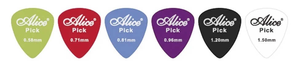 Alice AP-100Q, 100 шт, акустическая электрогитара, матовые, АБС-пластик, противоскользящие, 6 толщины на выбор