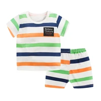 new summer childrens clothes set cotton baby short sleeve clothing set baby boys and girls body suit cartoon kids clothing set