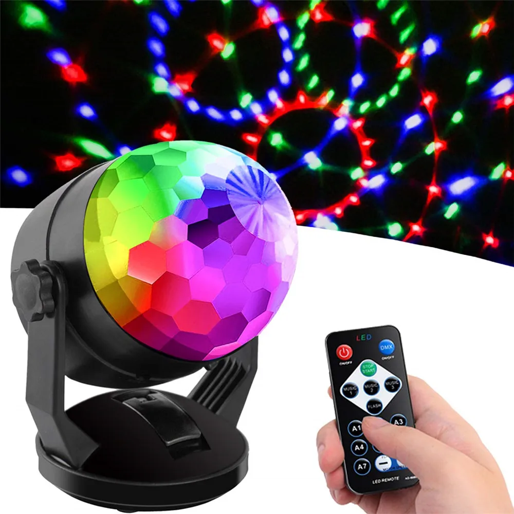 

Sound Activated Disco Party Lights Battery Powered/USB Plug in LED Stage Lights laser lamp For Car Room Dance Christmas Wedding