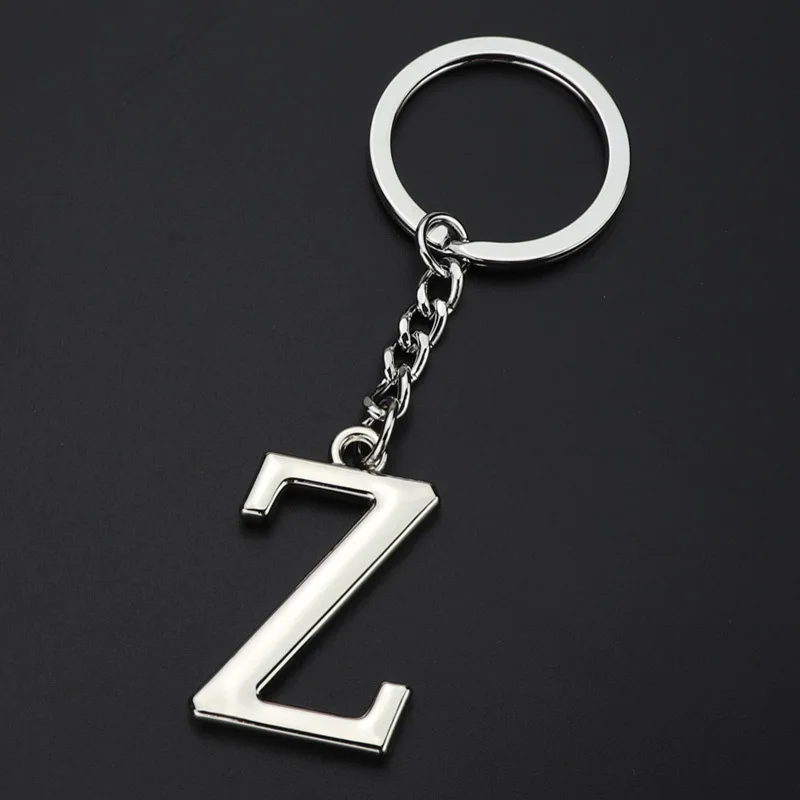 TEH DIY A-Z буквы металлические брелки для женщин мужчин 26 букв брелки для ключей держатель модные ювелирные изделия сумка аксессуары Подарки