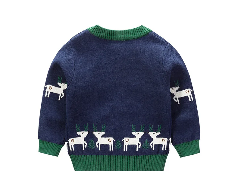 Рождественские свитера для детей Новинка 2019 года сезон осень-зима вязаный свитер