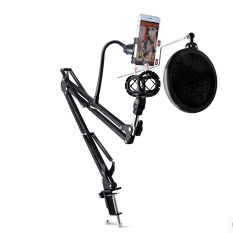 

Универсальный Настольный кронштейн для прикроватного столика на 360 ° с подставкой для микрофона