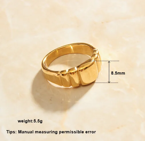 Скидки SOMMAR на потерю денег! Золотое кольцо с абстрактной линией для мужчин и