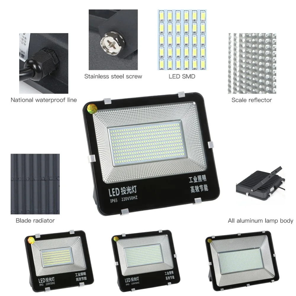 Светодиодный прожектор 500 Вт Ip65 водонепроницаемый для наружного освещения