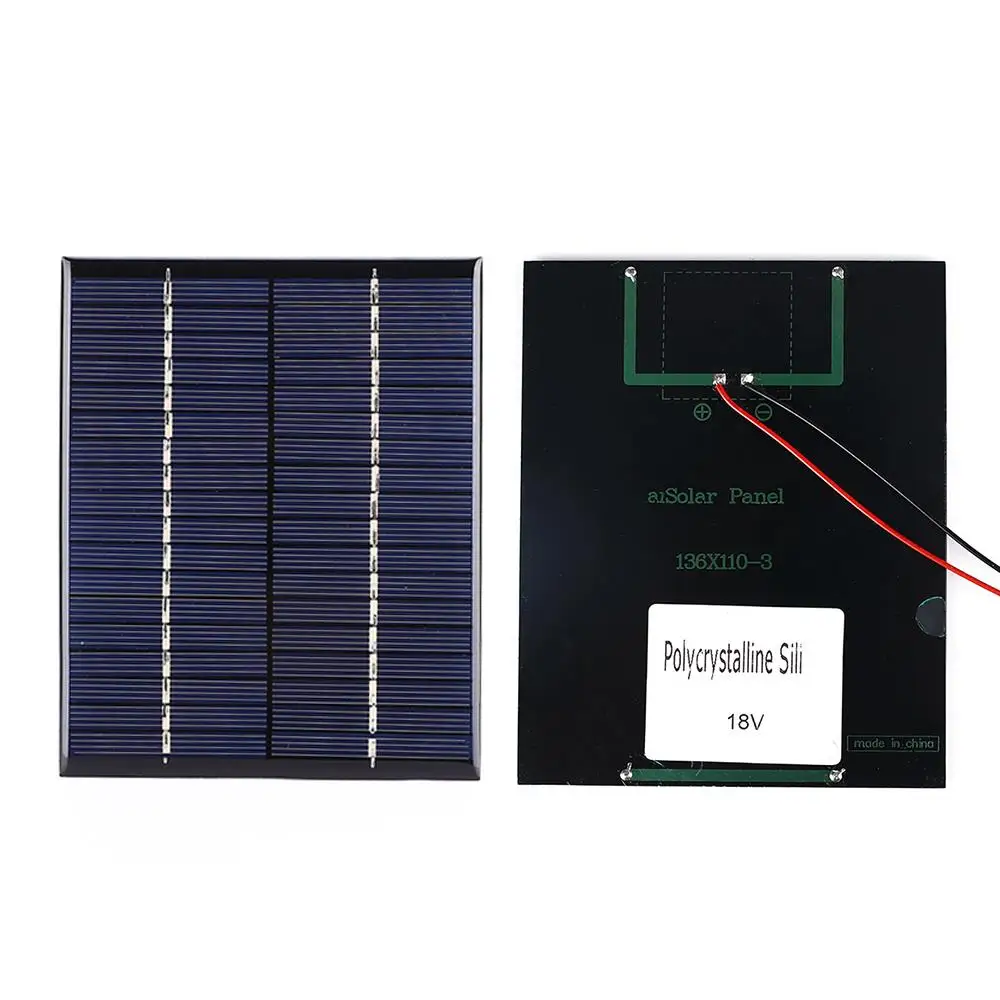 Солнечная панель 18 в 2 Вт миниатюрная солнечная система для аккумуляторов