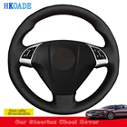 Кожа из микроволокна на заказ для Fiat Bravo чехол рулевого колеса автомобиля-2015, Doblo 2007-2015, Opel Combo 2010, салона автомобиля