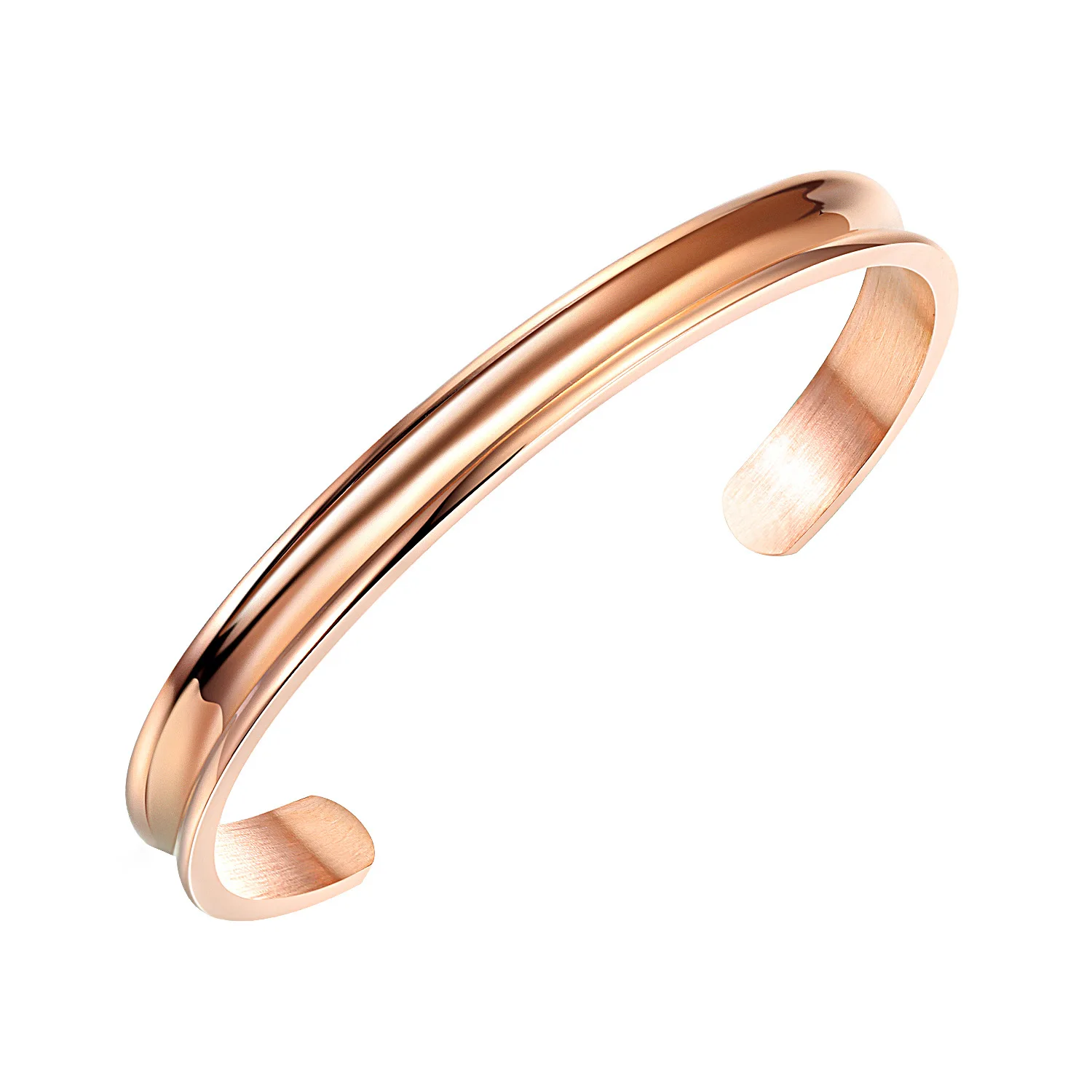 rose gold Панк браслет из нержавеющей стали для мужчин, серебряный/золотой цвет, Браслет-манжета для женщин и мужчин, аксессуары в стиле хип-хоп, вечерние ювелирные изделия, pulsera hombre - Окраска металла: rose gold
