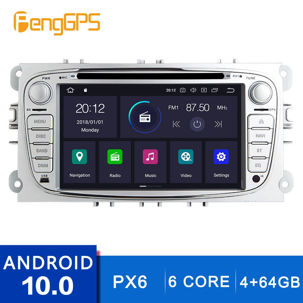 Android 10 0 мультимедийная стереосистема для Ford Focus/S MAX/Mondeo/C MAX/Galaxy GPS навигация CD DVD
