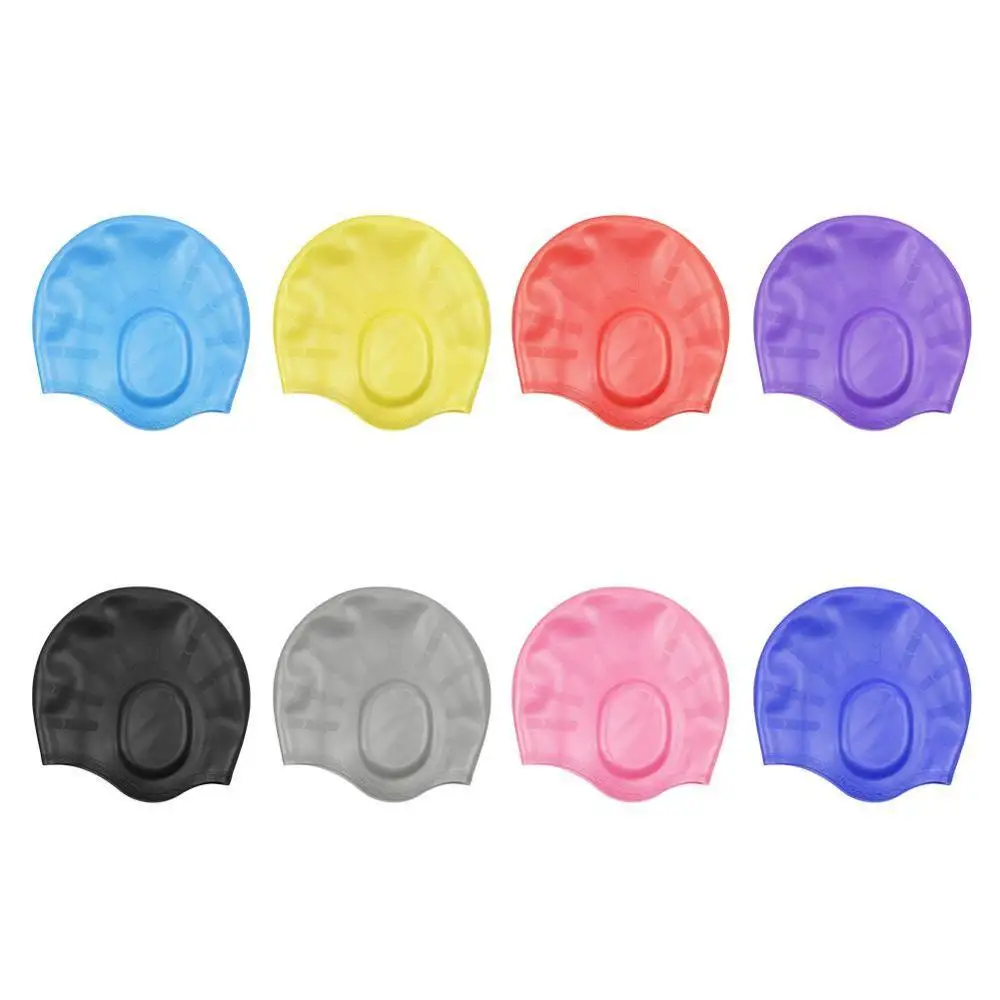

Adults Swimming Caps Men Women Long Hair Waterproof Swim Pool Cap Ear Protect Large Natacion Silicone Diving Hat