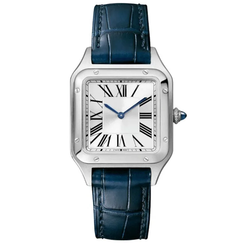 

Top Luxury Square Sapphire Glass Women Quartz Watches Genuine Leather Ladies Watch Brand Female Rose Gold Clock montre femme aaa