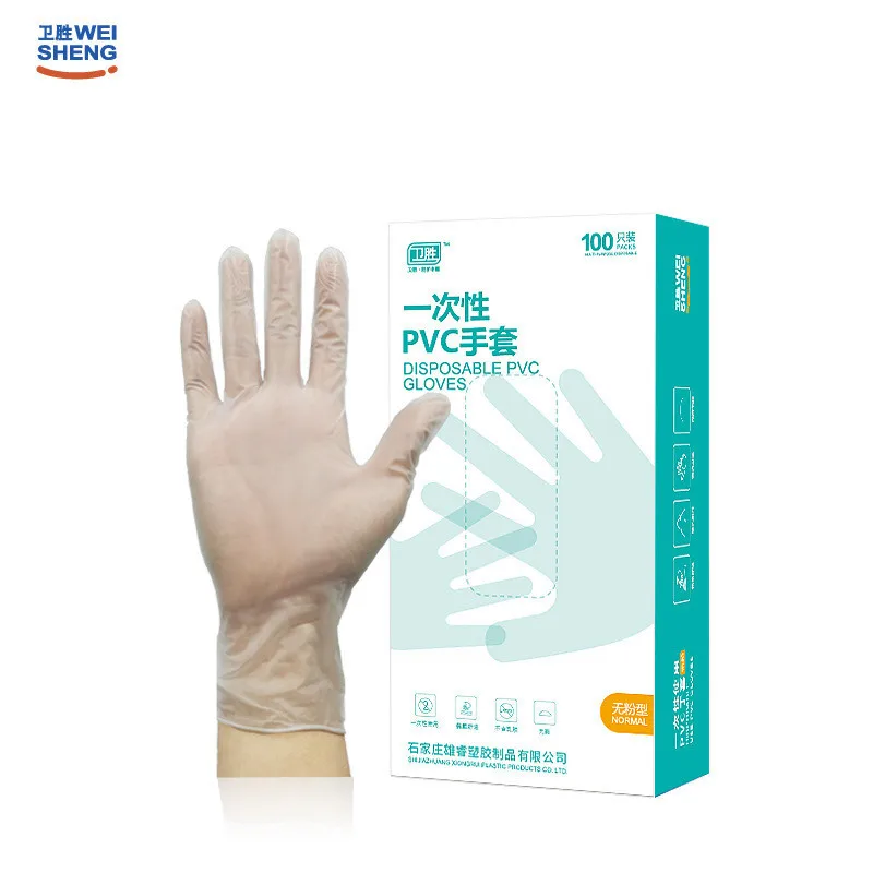 100 шт Одноразовые ПВХ перчатки прозрачные пищевые кухонные для готовки товары