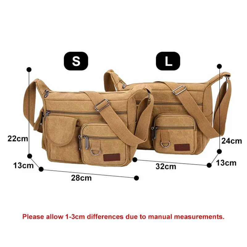 Men Canvas Shoulder Bags Casual Luxury Tote Travel Crossbody Bag High Quality Portable Messenger Single-Shoulder Handbag XA760F