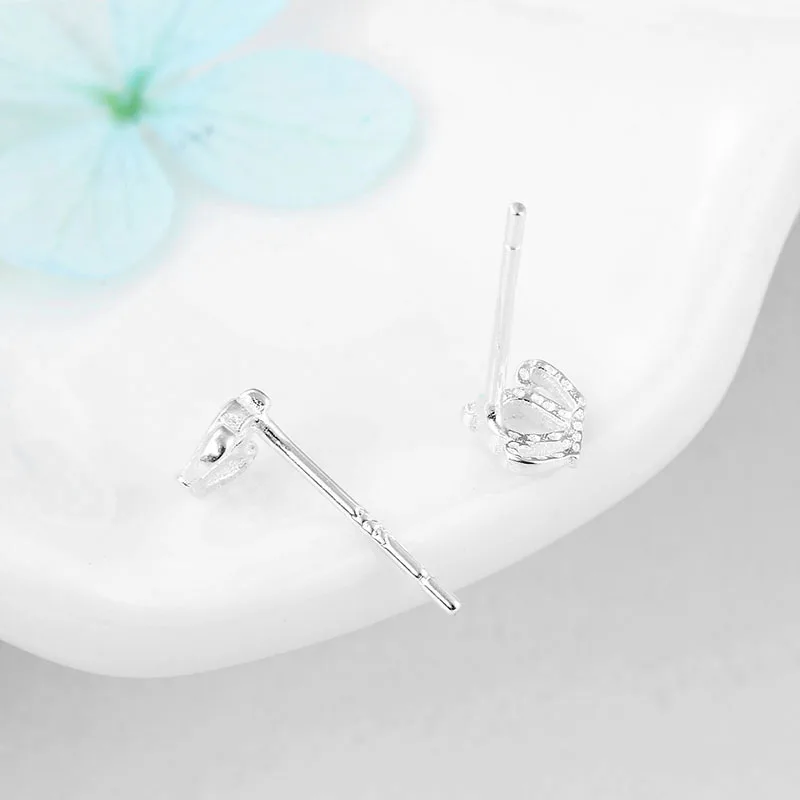 100% подлинное серебро 925 пробы маленькие серьги в форме короны рождественские