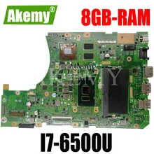 Akemy X556UV X556UJ laptop motherboard For Asus X556U X556UF X556UR X556UQK X556UQ X556UB  I7-6500U/8GB-RAM GT920M/930/940M DDR4