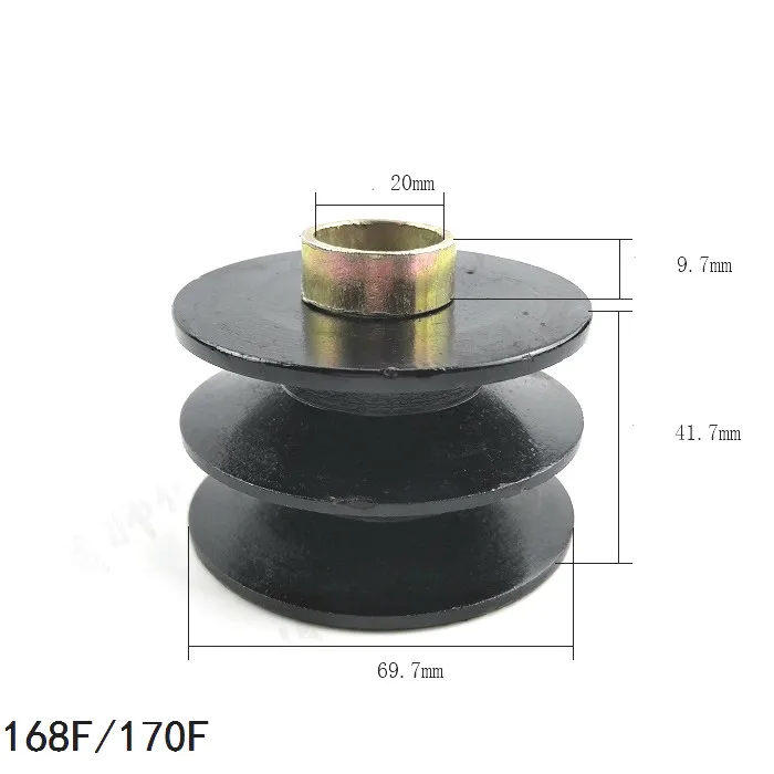Молотильная машина для бензинового двигателя 152F 154F 168F 170F шкив с односторонним