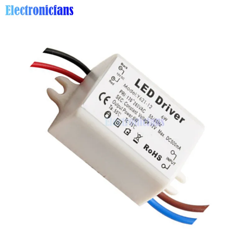 Постоянный ток 12 В 6 Вт светодиодный драйвер высокой мощности модуль постоянного