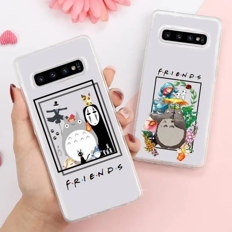

My Neighbor Totoro Faceless Man Phone Case Transparent For Samsung Galaxy A S Note 9 10 51 50 71 70 80 20 21 30s ultra plus