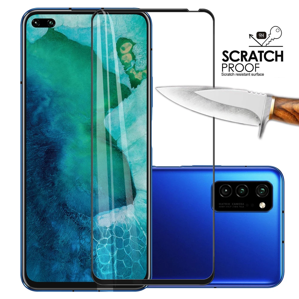 Защита экрана для Huawei P40 Lite E 9D защитное стекло с закругленными краями Honor V30 V30Pro 9H