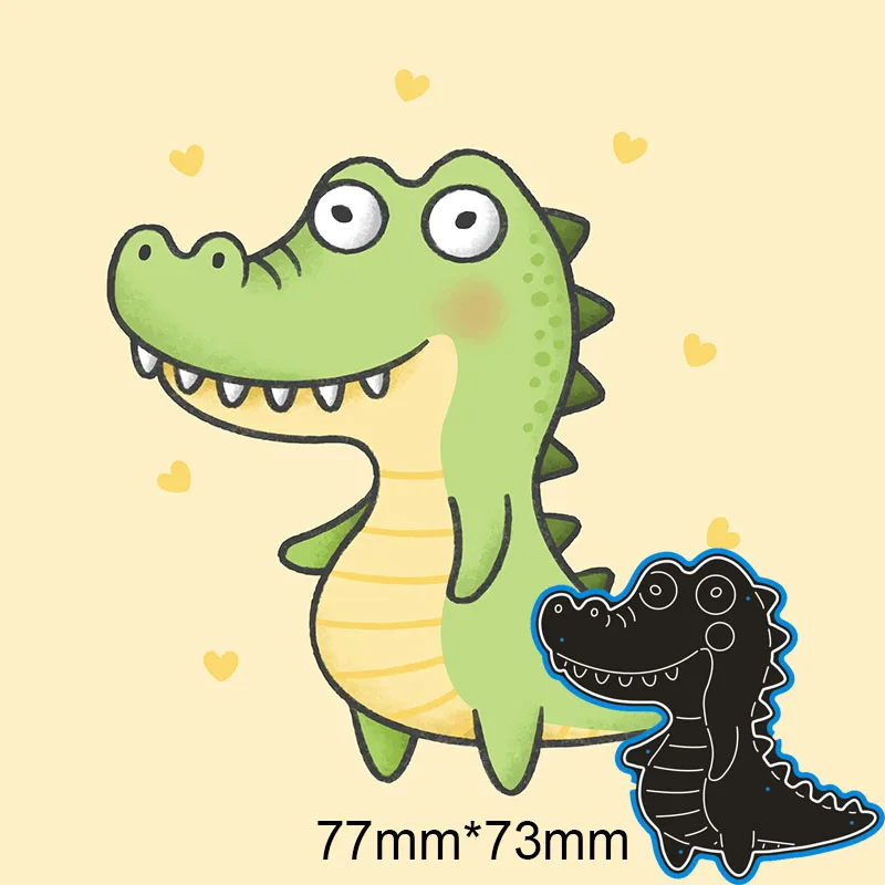 77*73 мм милые металлические Вырубные штампы из крокодиловой кожи украшение для