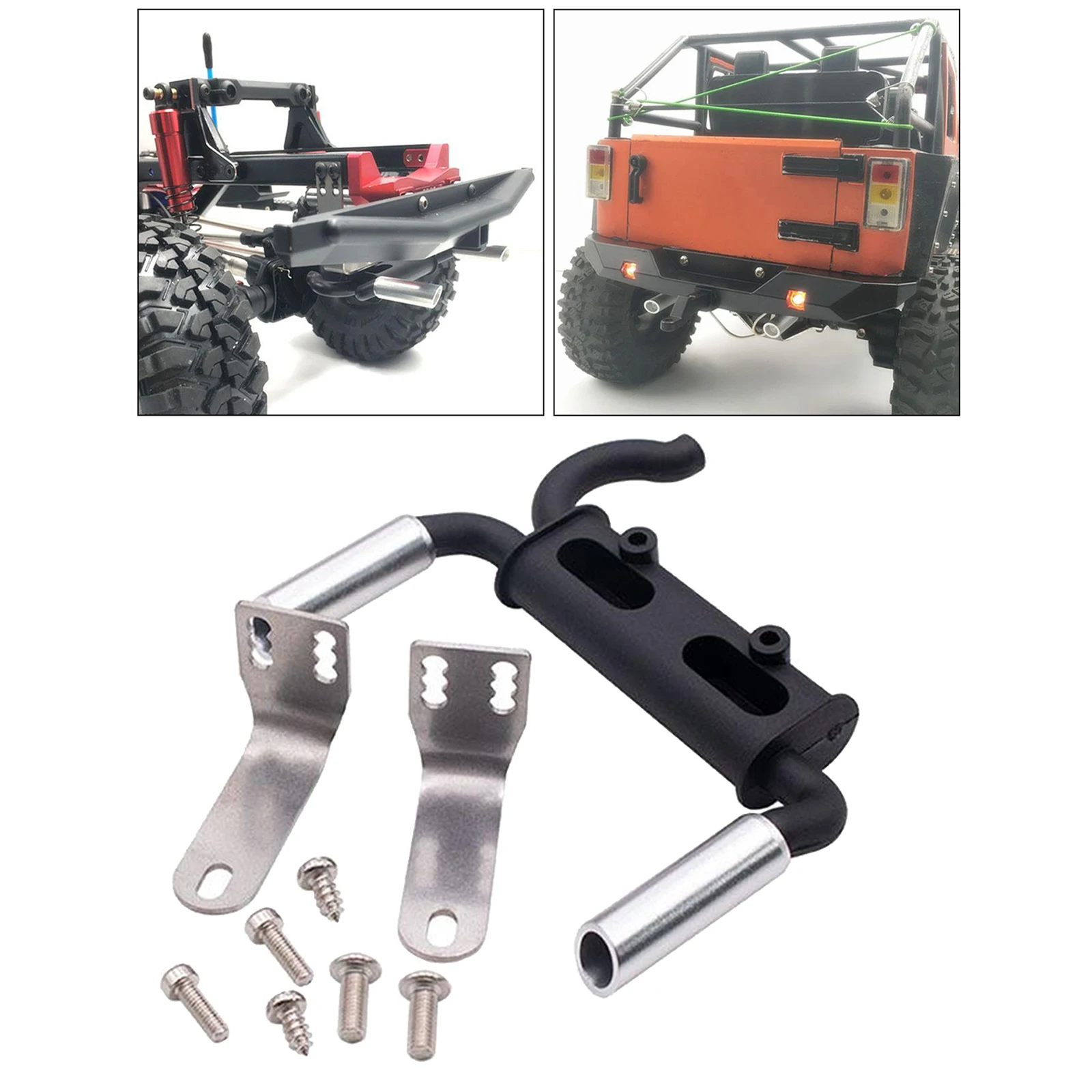 

Выхлопная труба подходит для SCX10 -4 аксессуаров для радиоуправляемых автомобилей на гусеничном ходу