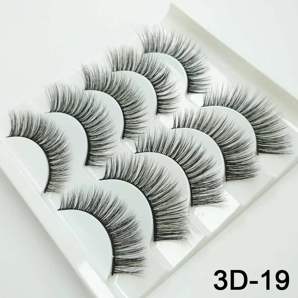 5 пар норковых ресниц натуральные/толстые 3D Искусственные ресницы натуральные накладные ресницы ручной работы инструмент для макияжа накладные ресницы