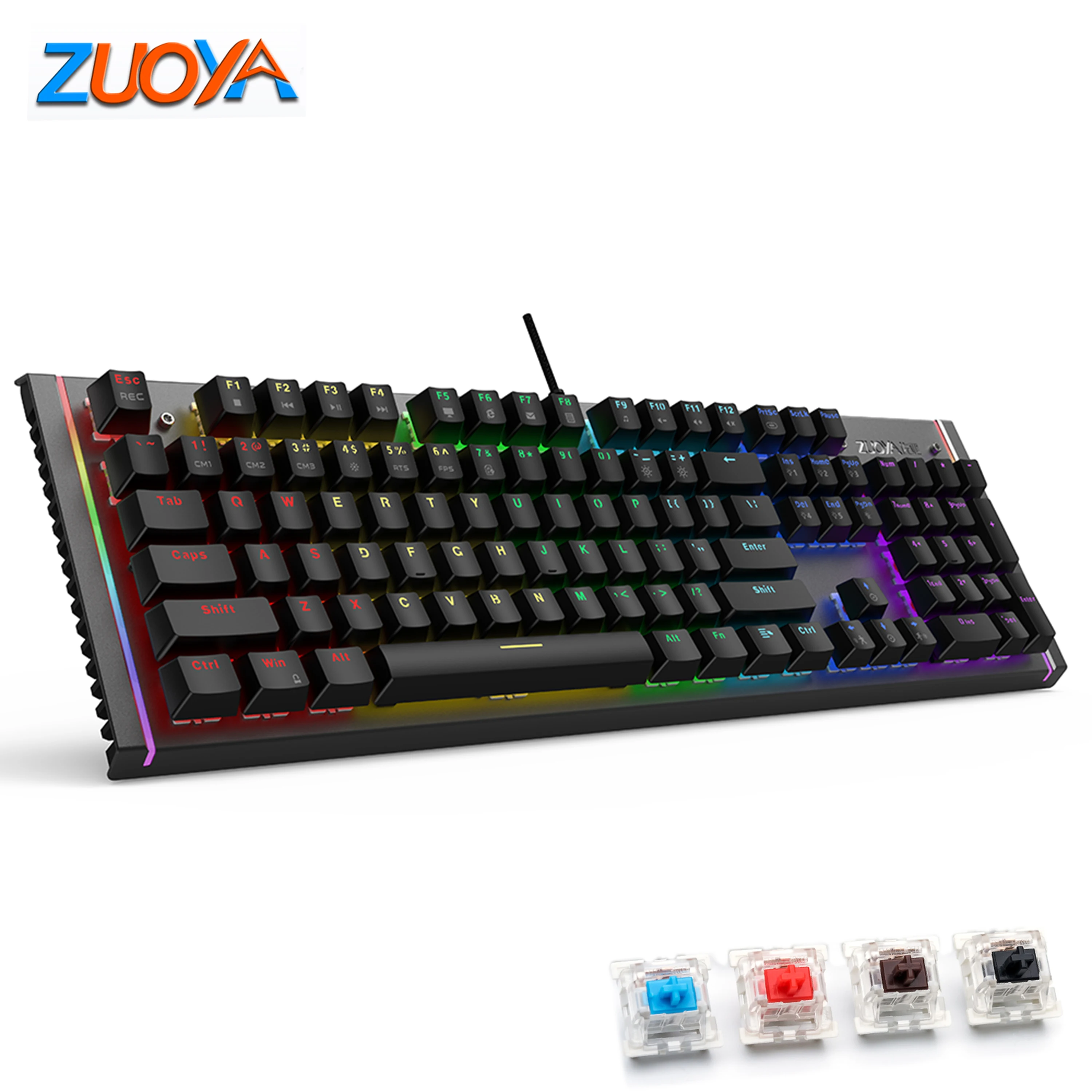 Игровая механическая клавиатура ZUOYA X61 проводная с Anti ghosting RGB/mix USB