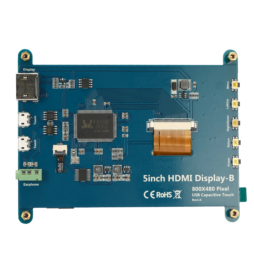5 дюймов ЖК дисплей экран CTP емкостная сенсорная панель для Raspberry Pi B 800*480 DIY модуль