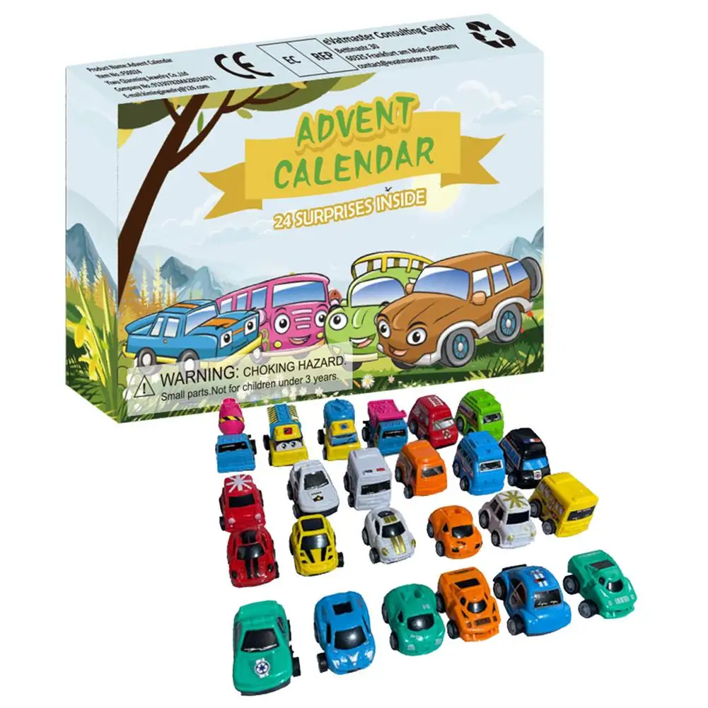 

Christmas Advent Calendar Countdown Calendar With 24 Toy Christmas Car Toys 24 Day Surprise Blind Box For Xmas Kids Gifts