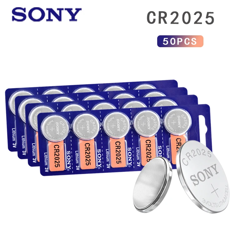 

50 шт., литиевая батарея для SONY CR2025 CR 2025 ECR2025 DL2025 BR2025 2025 KCR2025 L12 3 в