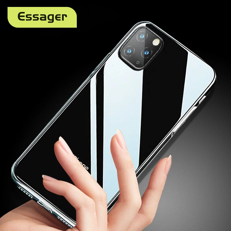 Essager силиконовый чехол для iPhone XS Max XR X 10 8 7 6 S Plus 5 5S SE Прозрачная Обложка из