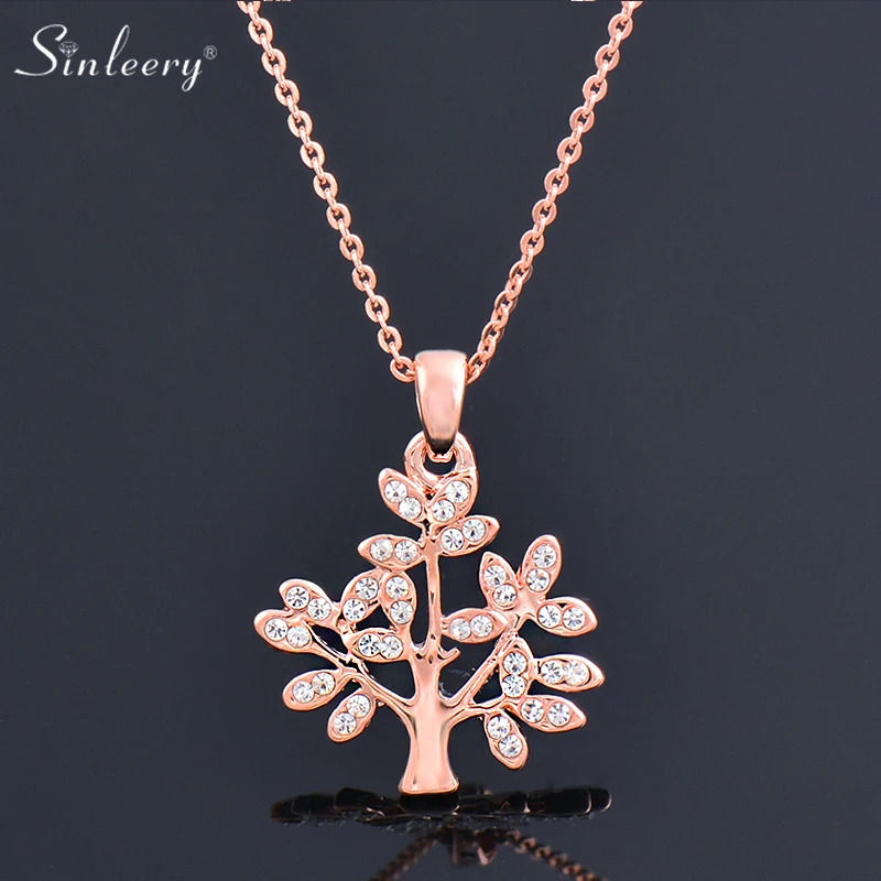 SINLEERY простое корейское ожерелье с подвеской в виде дерева желаний для женщин