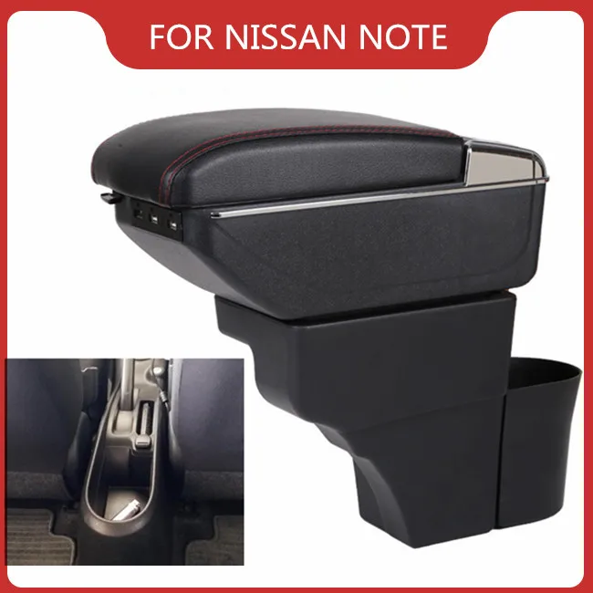 

CAR ARMREST FOR NISSAN NOTE 2014-2019 Car Accessories Console Box Center Arm Rest With Cup Holder Ashtray Driver Storage Box