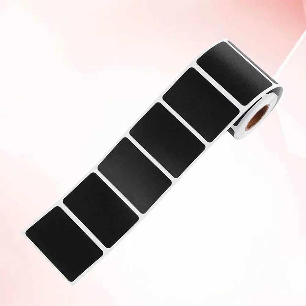 

300 Pcs/Roll PVC Chalkboard Labels Rectangular Adhesive Eco-Friendly Chalkboard Labels Stickers Spice Bottle Sign for Bar Home