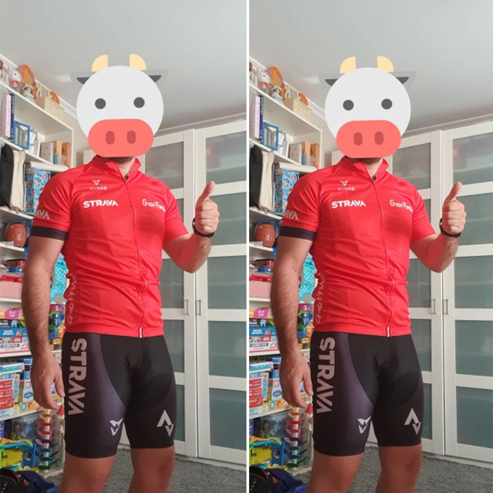 Трикотажный комплект для велоспорта STRAVA красная дышащая одежда 2019|Велосипедные