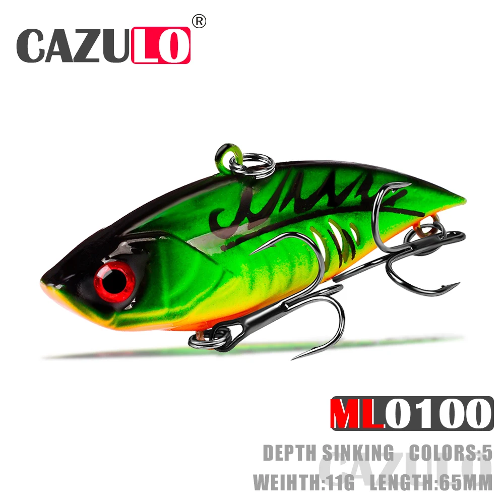 

Sinking Vibration Fishing Accessories Lure Weights 11g 65mm Isca Artificial Pesca Trolling Wobblers Peche A La Carpe Fish Leurre