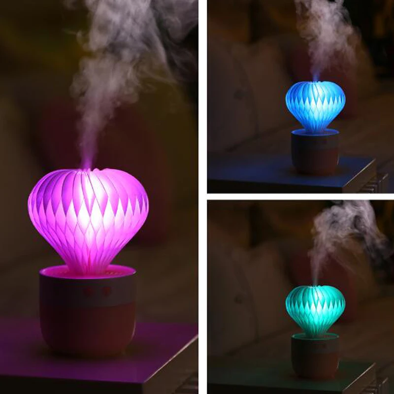 

Cactus Mini Air Humidifier USB Aroma Diffuser Mist Maker Refresher Humidifier For Home Bedroom Decor